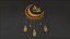 Golden Eid Mubarak Crescent 3D model