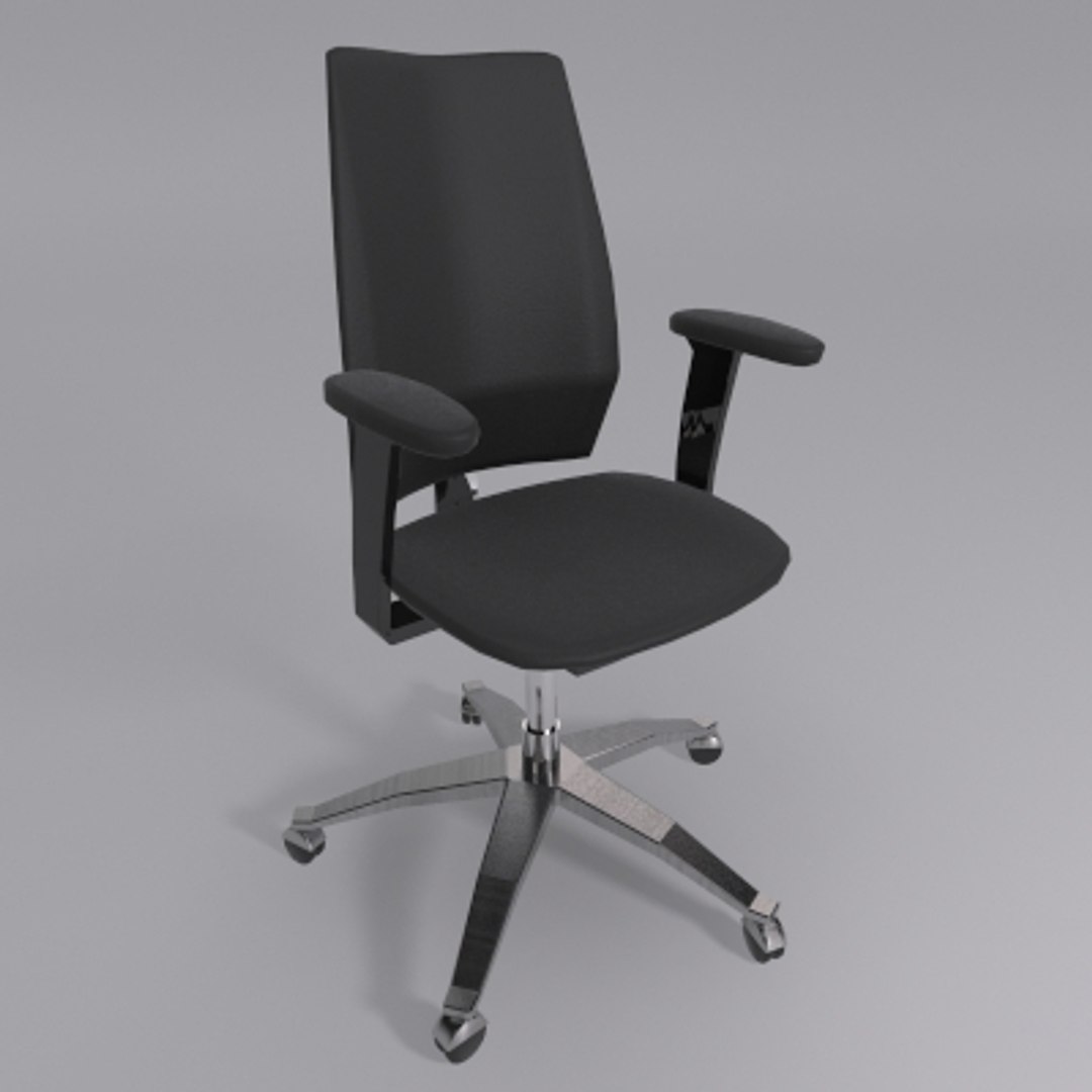 3d model of office chair - materials