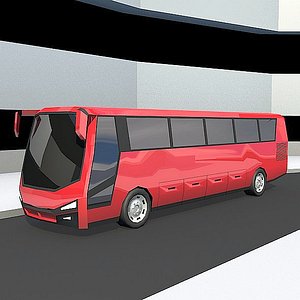Lowpoly city bus