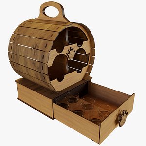3D Barrel Wine Rack
