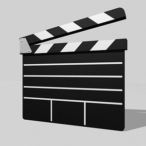 3d movie clapboard model