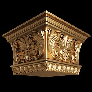 Carved Capital 0502 3D model