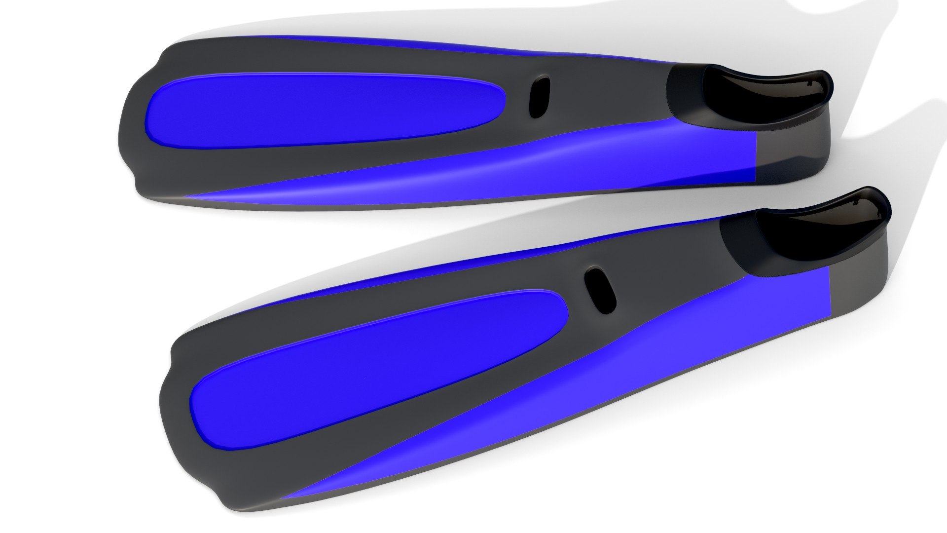 3D model Dive Flippers Blue - TurboSquid 2150984