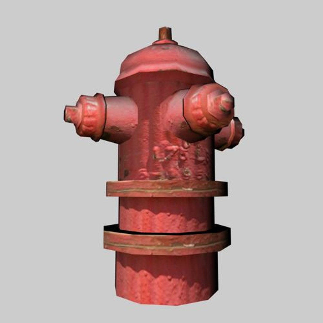 Low-poly Hydrant 3d Model