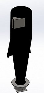 High-efficiency dust cyclone 3D