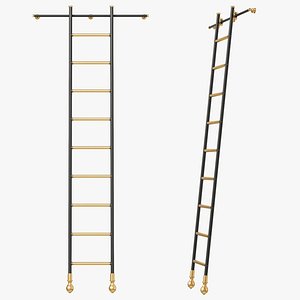 Andrew Nebbet Rolling Library Ladder 3D model