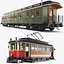Voitures de train et de tramway détaillées