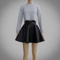 skater outfit - sweater and skirt