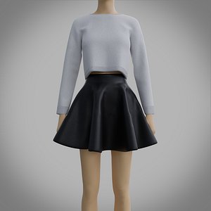 skater outfit - sweater and skirt