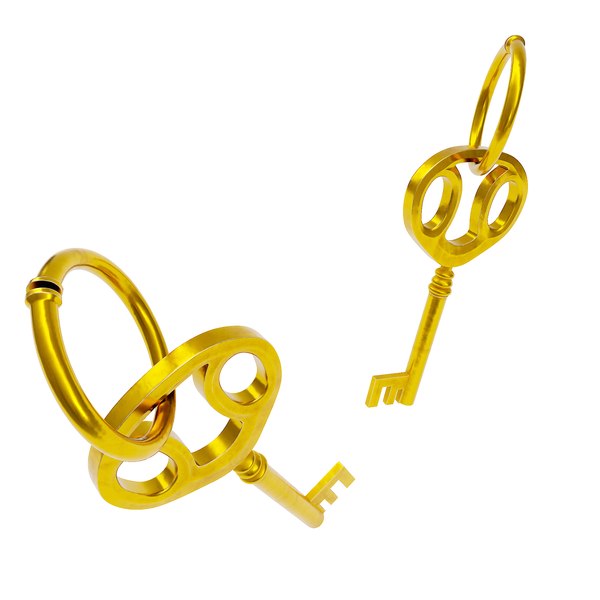 3D model Gold Antique key 3d model - TurboSquid 1976566