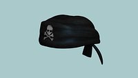 Pirate Bandana - White Skull Scarf PBR