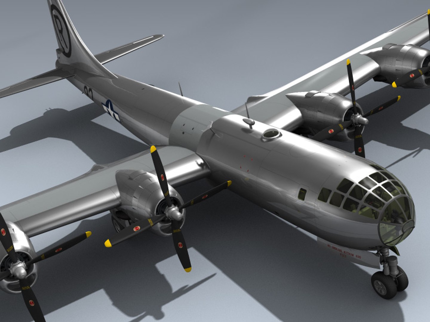 B-29 Superfortress Enola Gay 3d Model