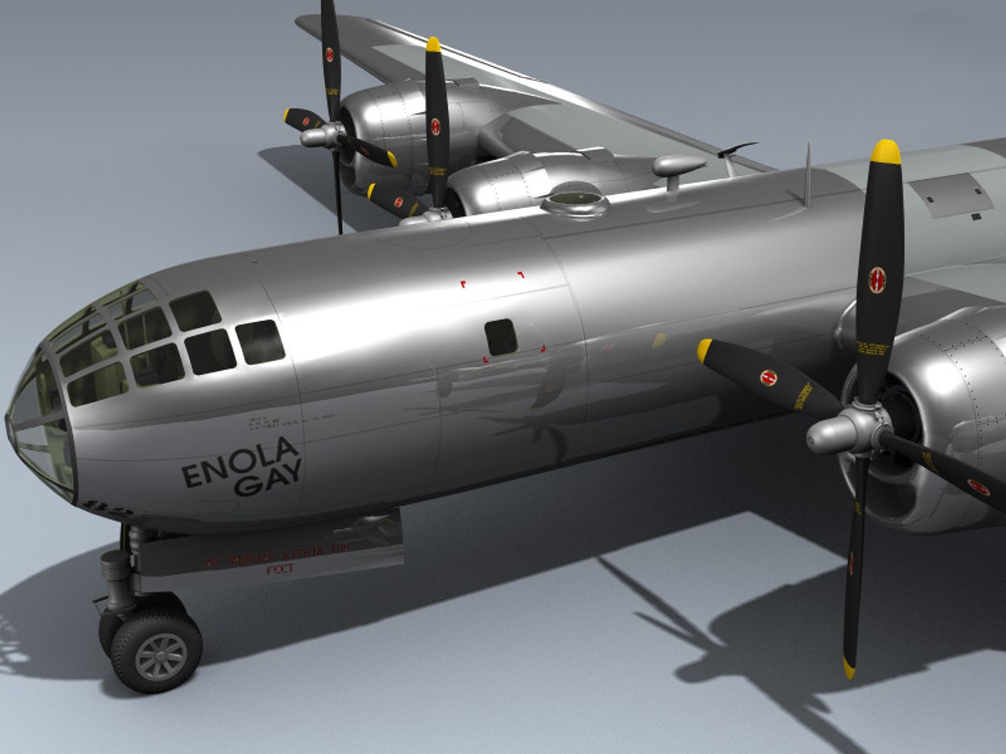 B-29 Superfortress Enola Gay 3d Model