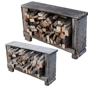 3D ultra realistic firewood model