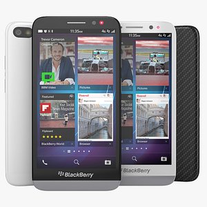 blackberry z30 smartphone black 3d model