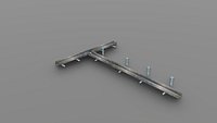 Modular Industrial Metal Cable Tray System - Low Poly PBR