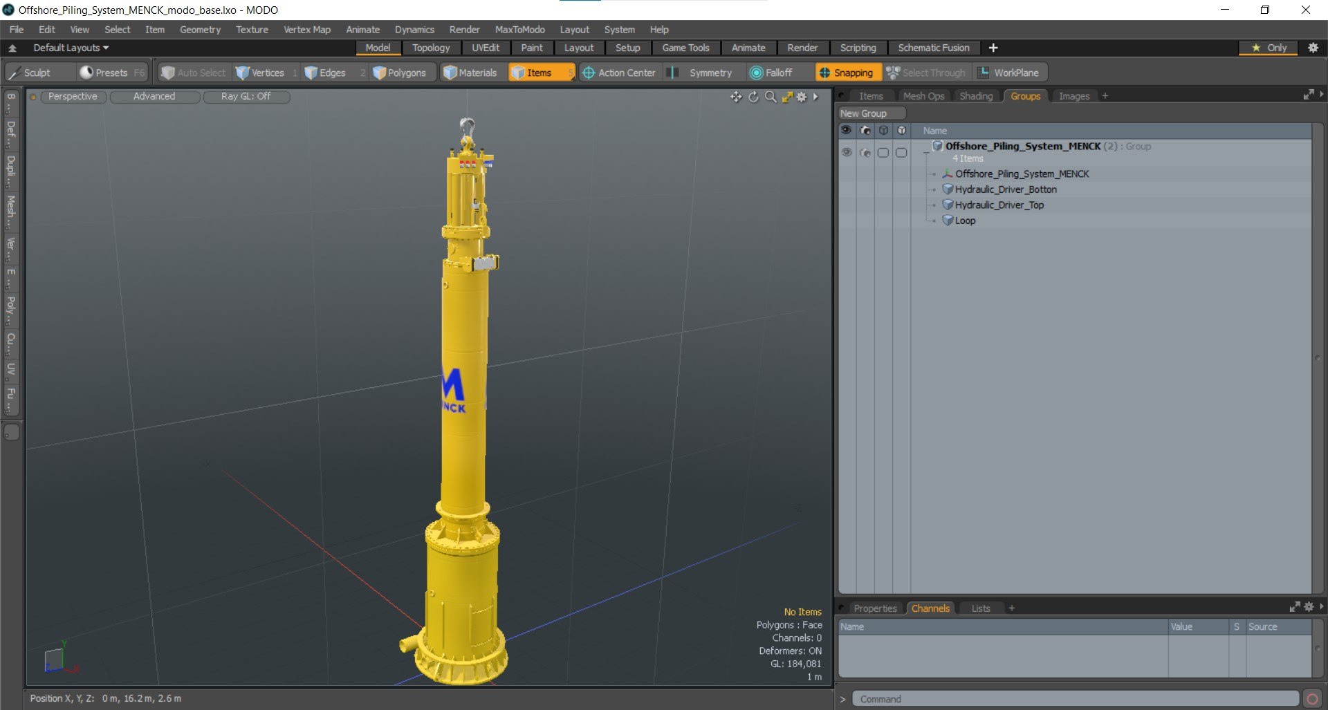 Offshore Piling System MENCK 3D Model - TurboSquid 2341347