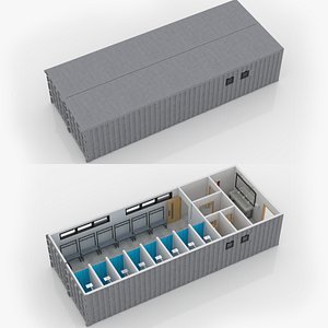 3D Container Changing Room model