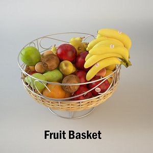 3d fruit basket model