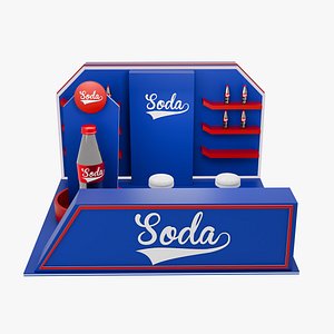 Beverage Exhibition Booth 3D Model