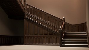 Wooden Staircase - Modular Asset Extended 3D
