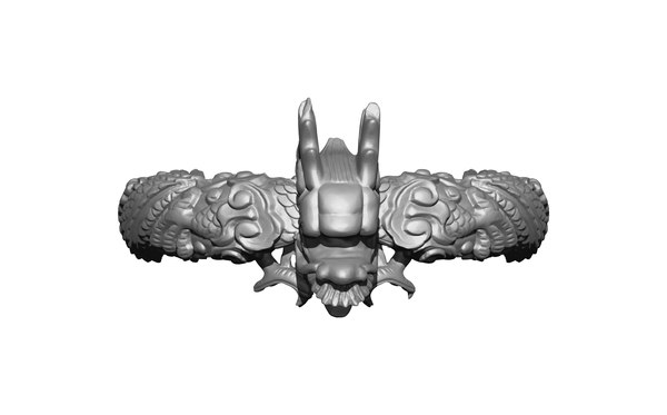BAGUE AILES DE DRAGON (ACIER) - viking passion