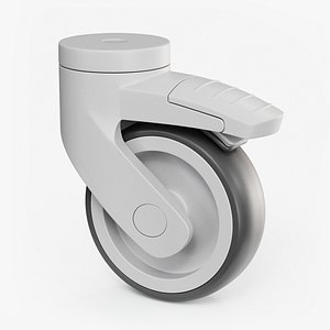 plastic caster wheel 3D model