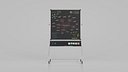 Customizable Double-Sided Metal Blackboard Square Writing Board