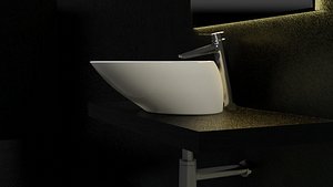 3D bathroom sink model
