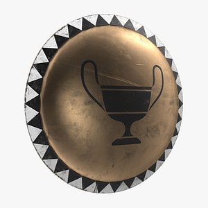Medieval Greek Shield 3D Model
