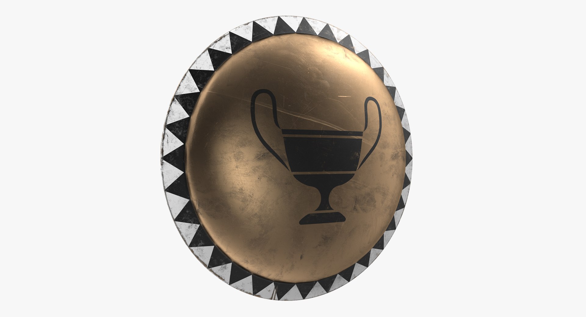 Medieval Greek Shield 3D Model 3D model preview