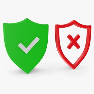 3D Shield Symbol model