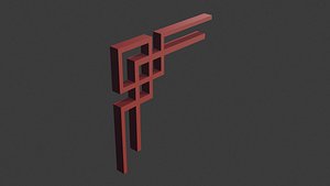 3D chinese ornament motif 9 model