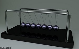 free newton cradle 3d model