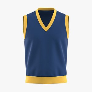 3D model V-Neck Knitted Vest
