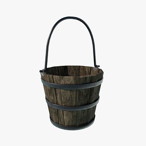 3D model Wooden Bucket