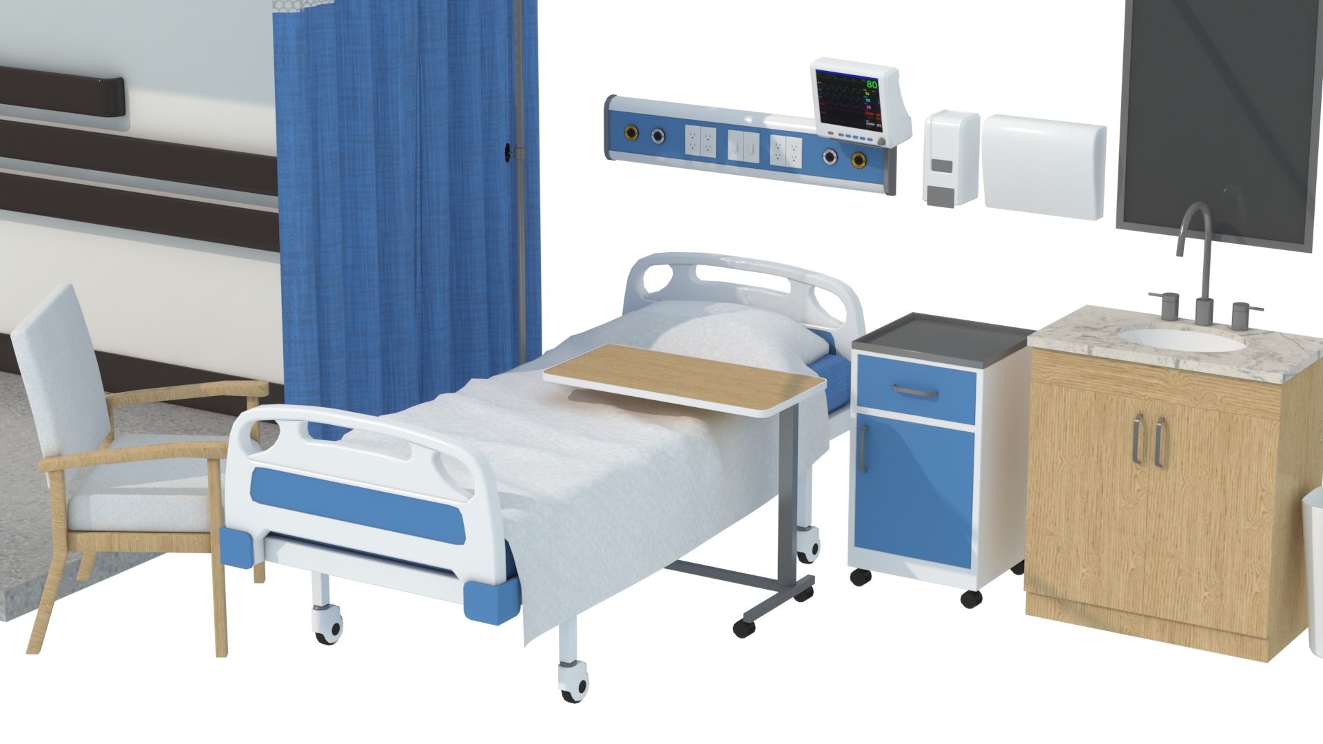 3D Modular Hospital Patient Room Kit model https://p.turbosquid.com/ts-thumb/gb/WcnzqR/6G/14/jpg/1758195353/1920x1080/fit_q87/7f479ee20cd3f2deb4a6d94951bd36150dd17232/14.jpg