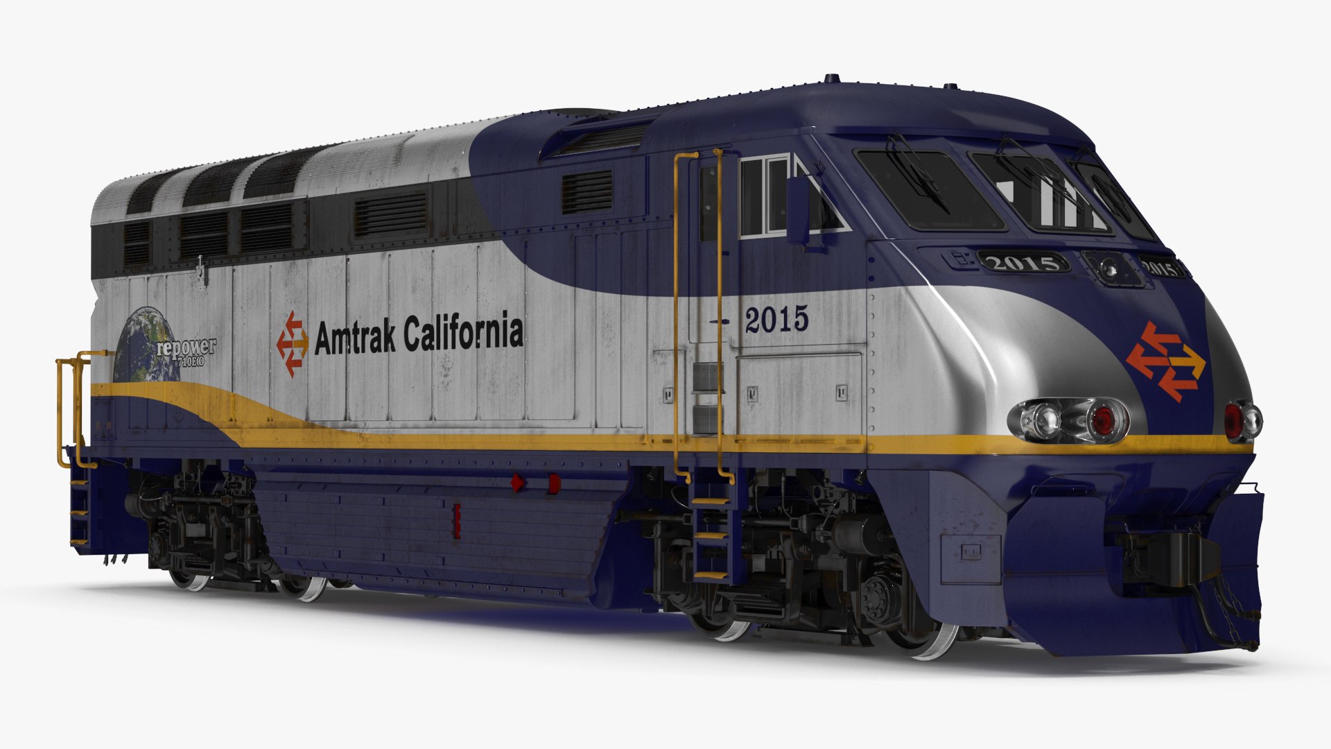 Amtrak California Passenger Locomotive 3D model preview