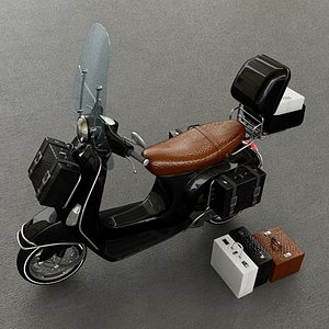 vespa lx50 scooter - 3d max