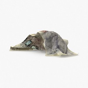 20 Pound Note Crumpled Loose Crumple