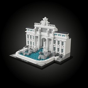 3D Lego 21020 - Trevi Fountain model