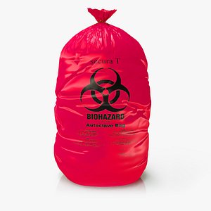 Red Biohazard Trash Bag