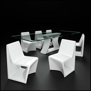 Rest Dining Table and Chairs by Vondom