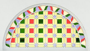stained glass Qamaria 3D model
