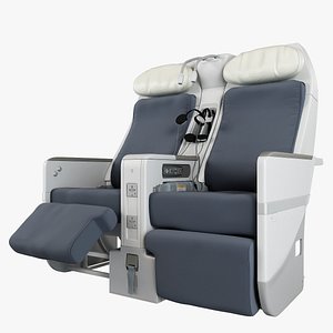 3d 3ds air france business-class seat
