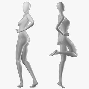 3D Rigged Simple and Sport Mannequins