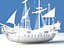 Galeón pirata antiguo