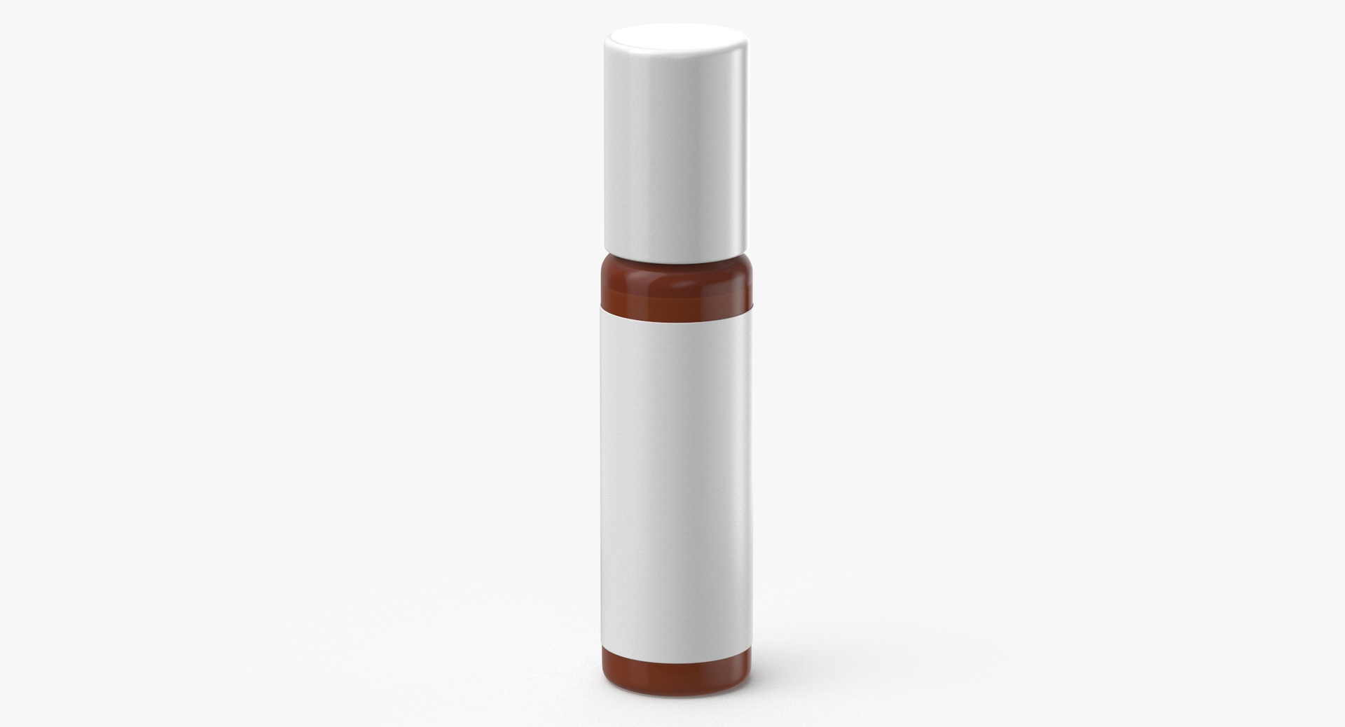 Amber Bottle Containers Part 01 Type 03 Pose 01 Blank And Generic Label ...