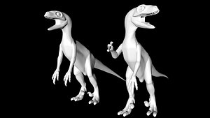 3D velociraptor dino dinosaur