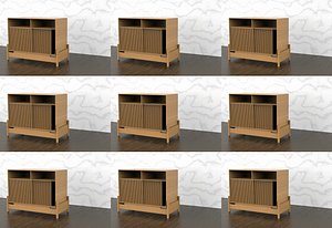 3D Household concise store content ark cabinet C4D show shelf rack wooden cabinet shelf bookcase booksh